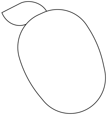 Mango Emoji Coloring Page